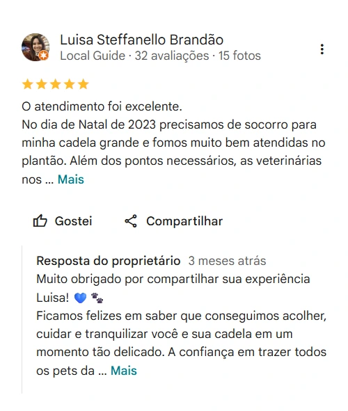 Avaliação 5 estrelas